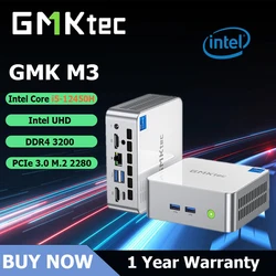 Игровой мини-ПК GMKtec M3, Intel Core i5-12450H, 8 ядер, 12 потоков, 16/32 ГБ DDR4, 512 ГБ/1 ТБ SSD, компьютер, мини-компьютер, игровой ПК