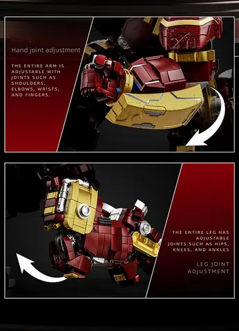 2700+ delar Iron Heroes Blocks Actionfigurer Mark Byggset Buster Mech DIY Klossar Samlarleksaker för Pojkar Vuxna Barn Presenter 10 best sales mecfactor-tegelstenar - №2