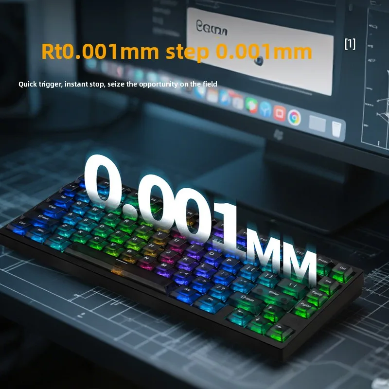IROK MG75 CNC Aluminum Magnetic Switch Keyboard Gasket Waterproof Rapid Trigger 0.001mm HE Gaming Keyboard RGB Quick Release