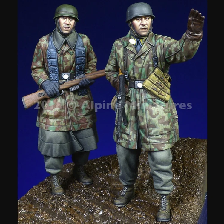 1/35 falls chirm jaeger, Set, mit 2 verschiedenen Köpfen, 2 Figuren, Harz Modell Soldat gk, unmontiert und unbemalt Kit