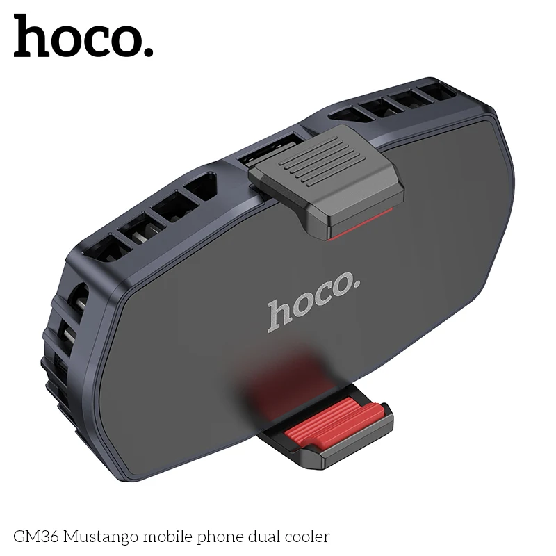 HOCO GM36 Dual-Lüfter für Telefon, Eiskühlung, universeller Handy-Kühler, langlebig, stärker, kühlender Luftventilator, Digitalanzeige – Detail 4