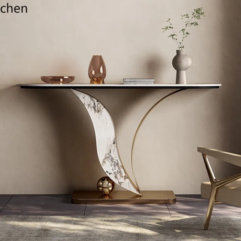 entrance light luxury entrance table end view modern simple rock slab case entrance cabinet decoration home