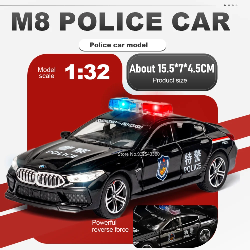 carrinho-de-policia-m8-em-escala-1-32-brinquedo-com-portas-que-abrem-modelo-miniatura-com-friccao-som-e-luz-veiculo-em-liga-fundida-presente-de-formatura