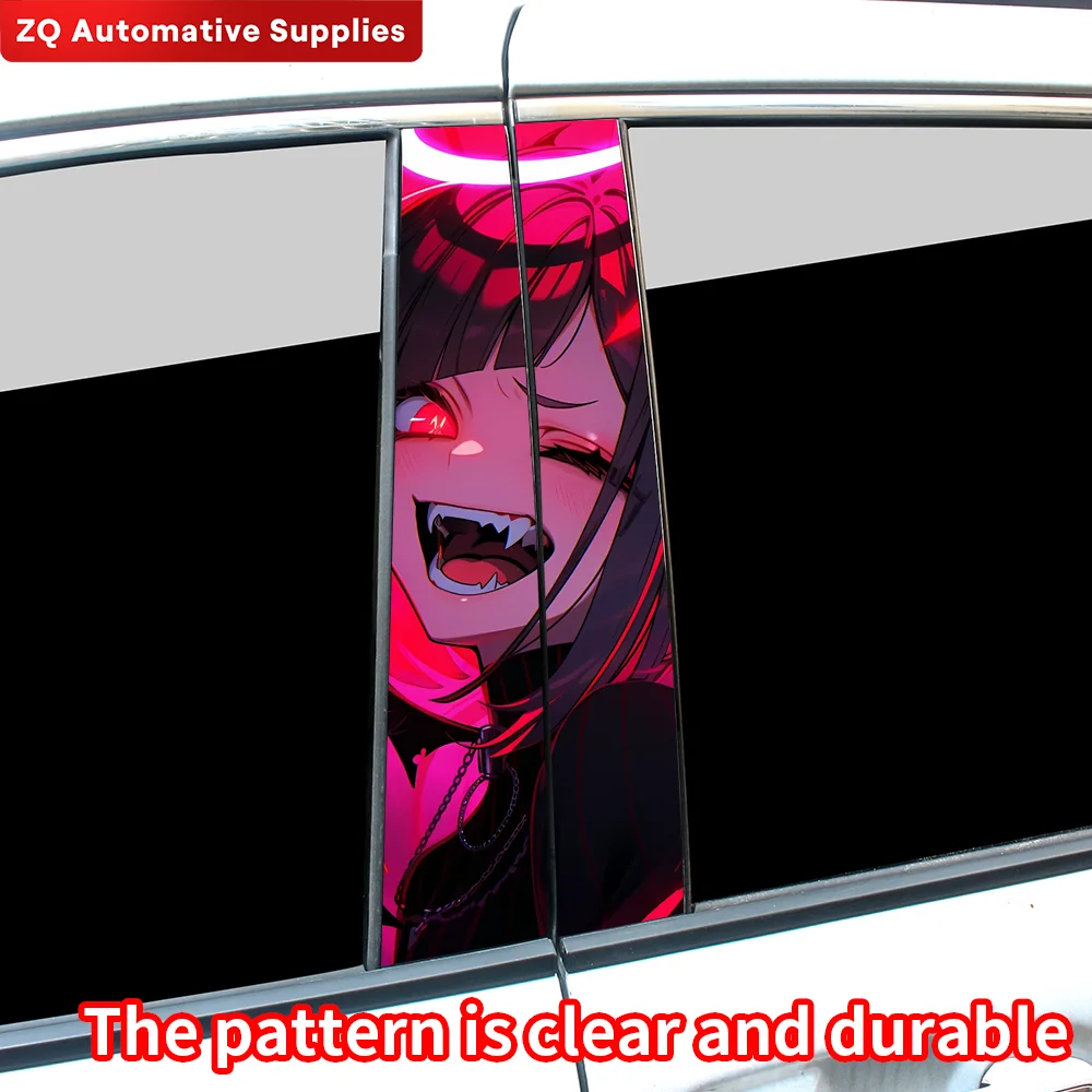 Vampire Girl Car Stickers Auto B-pillar Car Center Column Decor Cover Scratches Waterproof Sunscreen Vinyl Decals Accessories