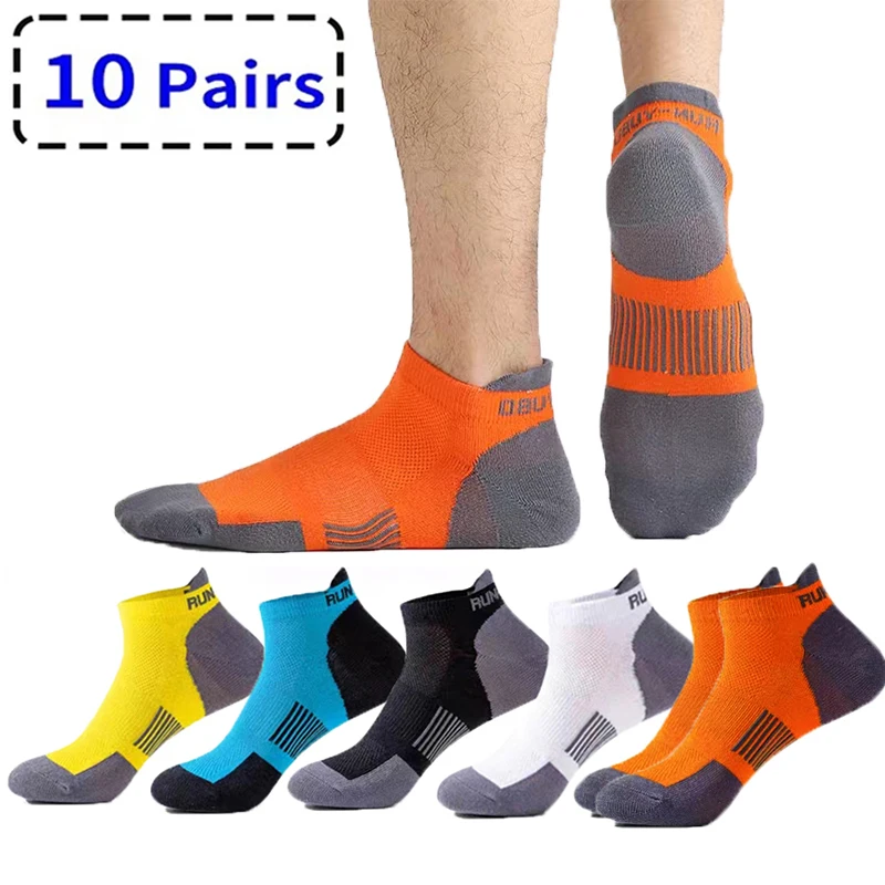 

10 Pairs High Quality Summer Men's Socks Casual Breathable Mesh Man Cotton Socks Run Sport Socks Men Gift Sokken Large Size38-47