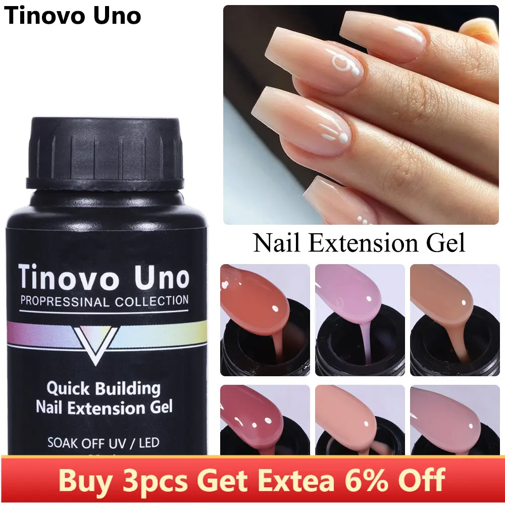 

Tinovo Uno 30ML Builder Nail Gel for Extension UV Semi Permanent Poly Nail Gel Polish In A Bottle Acrylic Prolong Nude Varnish