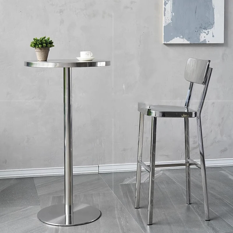 

Kitchen Height Bar Chairs Black Modern Metal Minimalist With Back Design Bar Chairs Minimalist Aluminum Sillas Bar Furniture