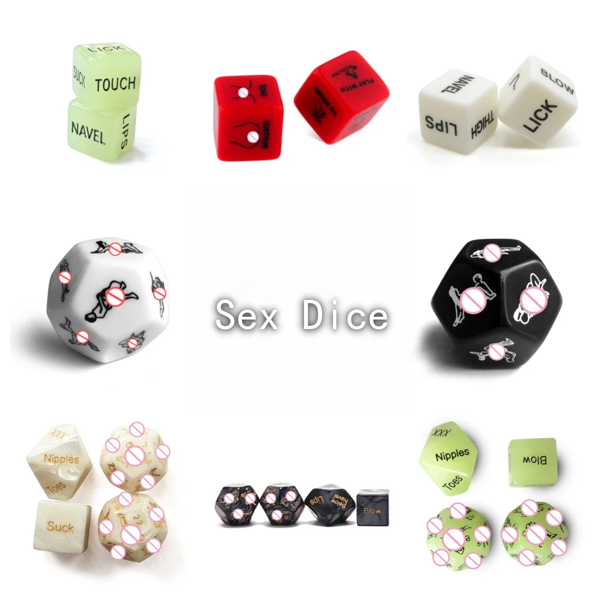 Various Poses Playing Dice Sex Products of Sexy Passion Color Sexy Accessories Dice for Erotic Sexy Lingerie Ladies Underwear