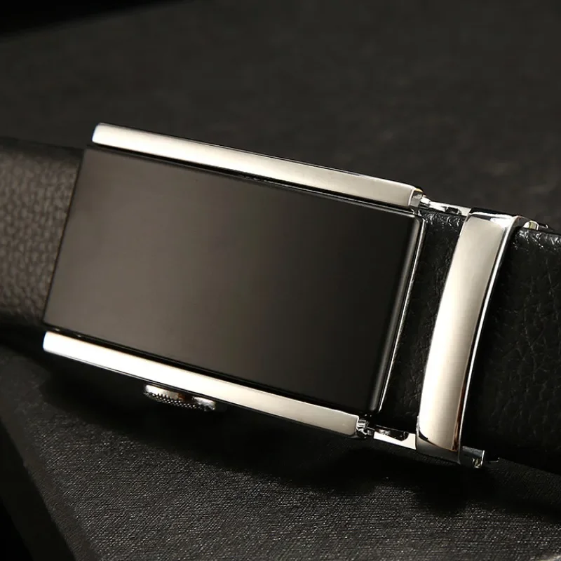 Fashion Automatic Buckle Belt for Business High Quality Male 130 140 150 160 170 cm Plus LONG Large Size Men\'s PU Leather Belt