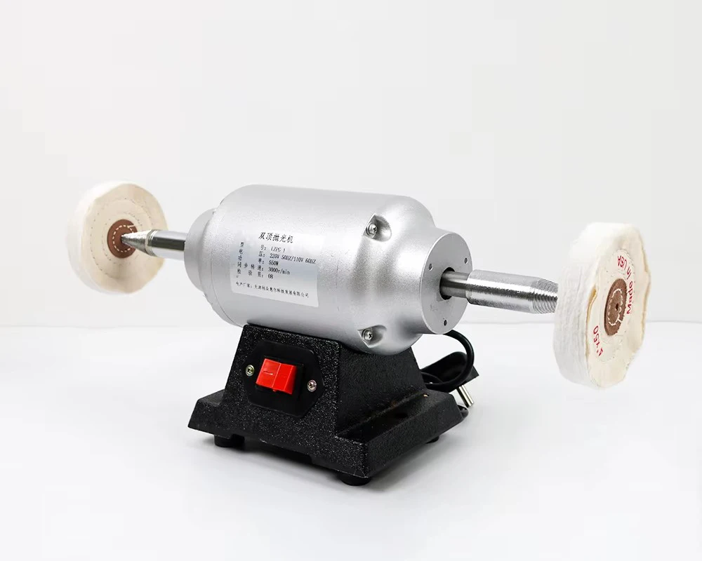 Dental Double-head Polishing Polisher machine denture grinding double head rubber tray polishing machine