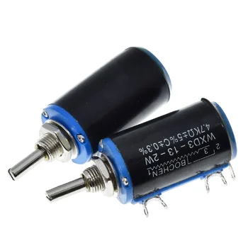 WXD3-13-2W 10K 100/220/470/680 Ohm WXD3-13 2W Wirewound çok turlu potansiyometre 1K 2.2K 4.7K 5.6K 6.8K 47K 100K döner anahtar