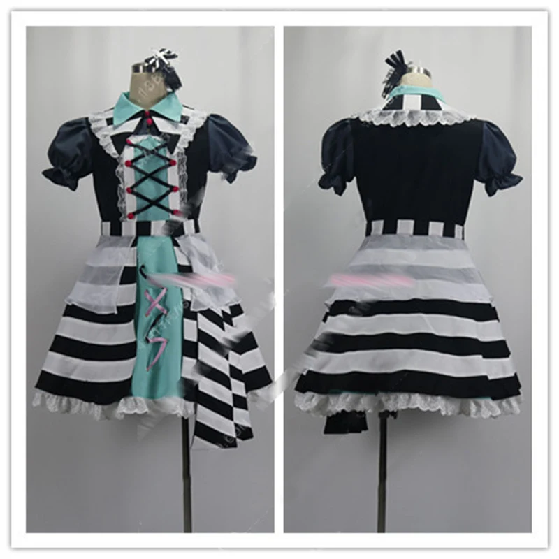 Anime Lovelive Nijigasaki Idol Azuna Cos Yuki Setsuna Costume Zebra stripes dress Maze Town Cosplay Customize