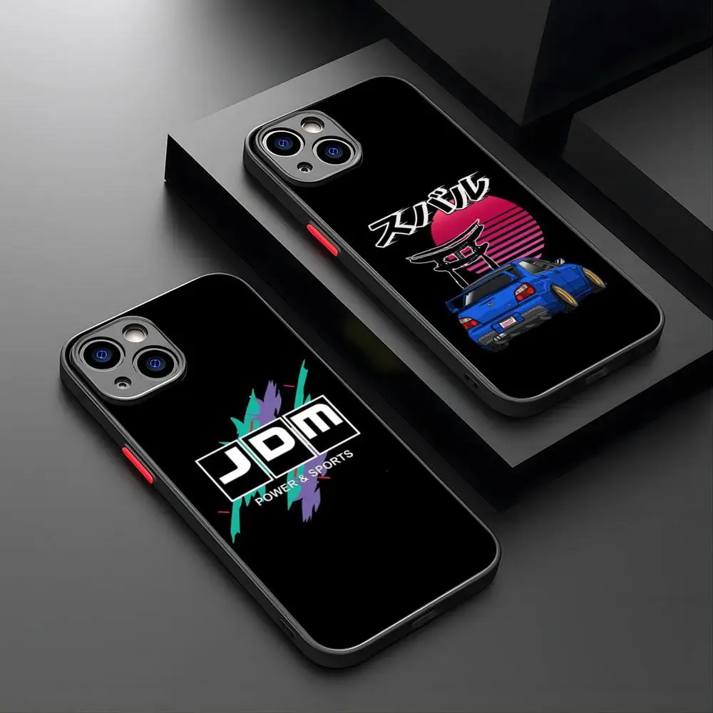 Drift Phone Case For iPhone JDM 15 14 12 13 11 Pro Max Tokyo Car XR XS Max Mini X 7 8 Plus matte shell Sports Cover