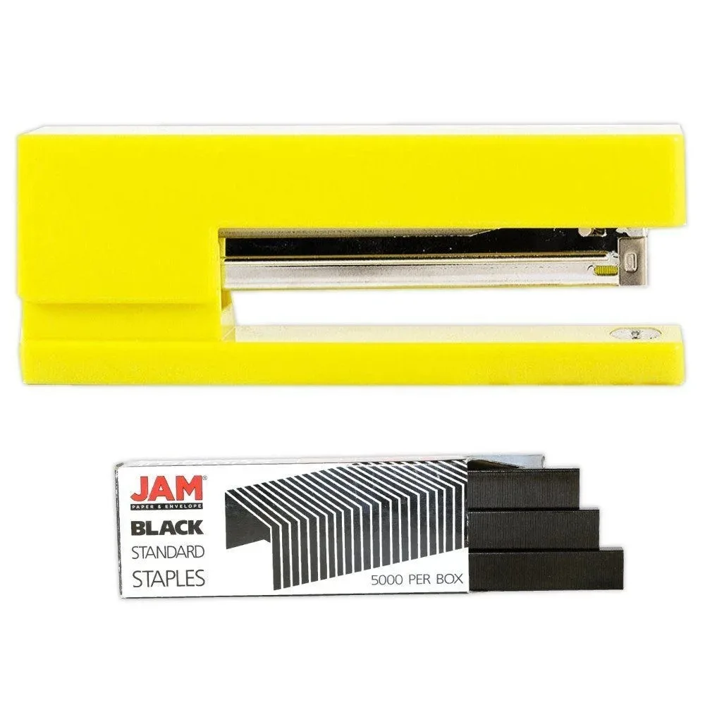 

Office & Desk Set, 2/Pack, 1 Yellow Stapler & 1 Black Staples