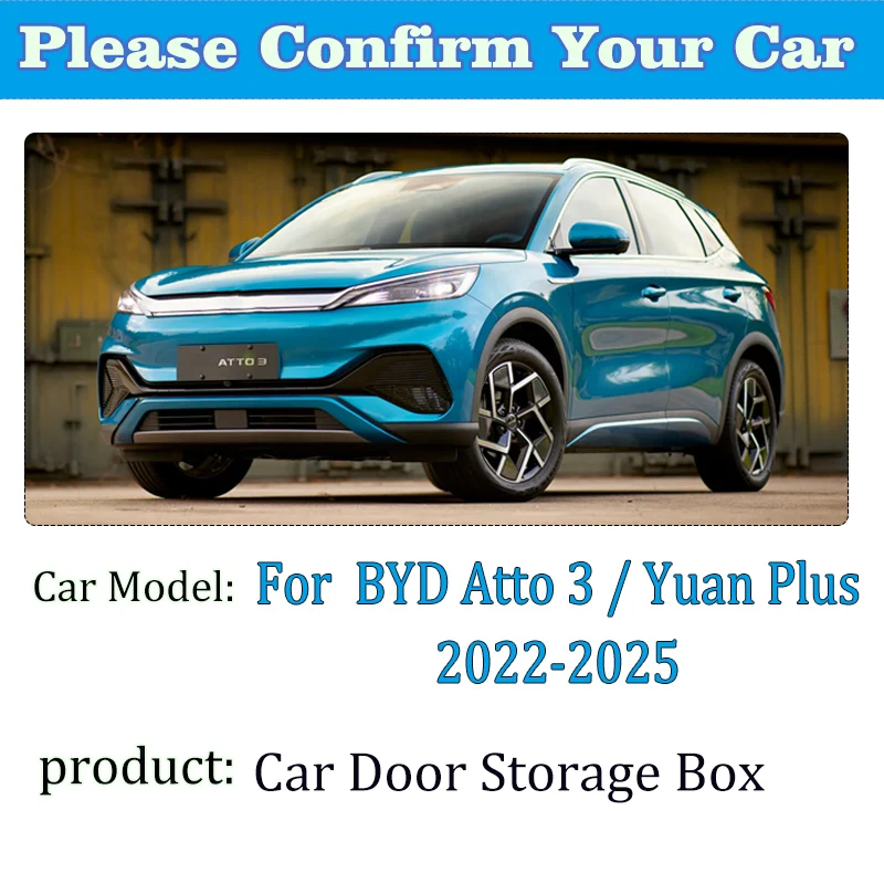 

Auto Door Storage Box For BYD Atto 3 Accessories Yuan Plus 2022 2023 2024 2025 Organizing Box Door Slot Storage Covers Car Tools