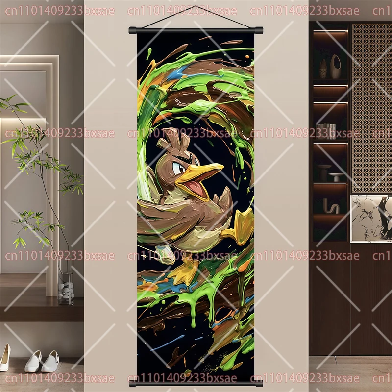 Pokémon Anime HD Poster Scroll Psyduck Slowpoke Rayquaza Jigglypuff Farfetch'd Gengar Jirachi Greninja Geburtstagsgeschenk – Detail 7