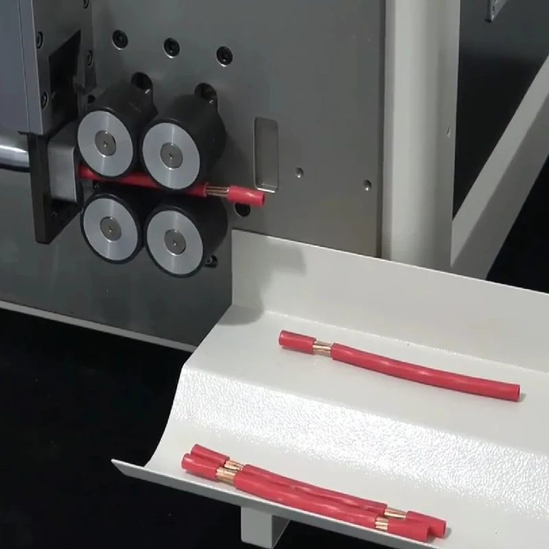 LY 825 835 Single Wire Automatic Touch Screen Electric Peeling Stripping Cutting Machine 8 Wheels For Computer strip wire