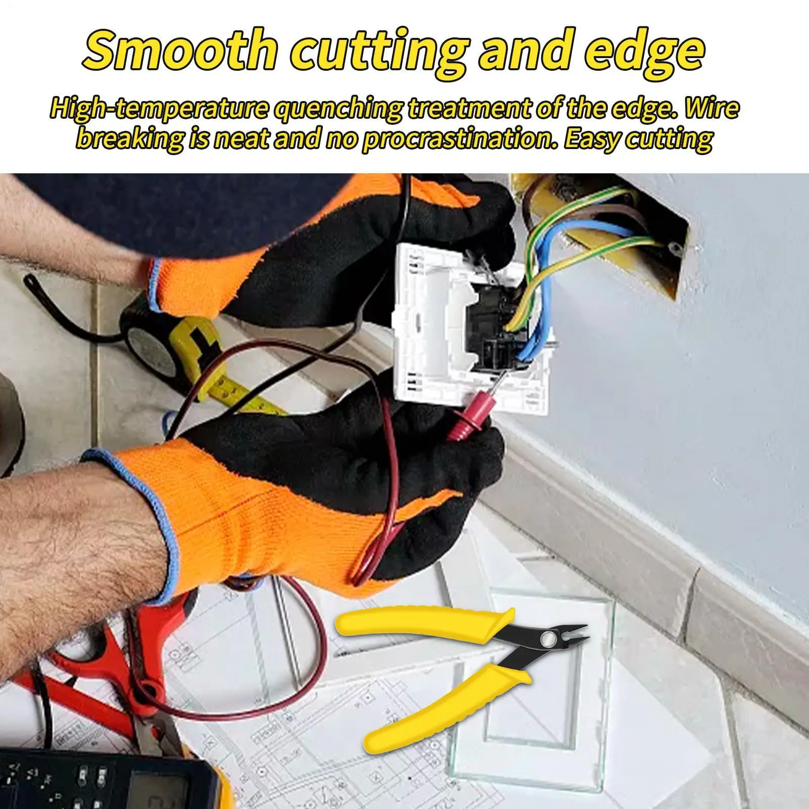 

Side Cutters Pliers Wire Cutting Snip Tool Multi Functional Anti Slip Side Cutter Pliers For Plumbing Model Building Industrial