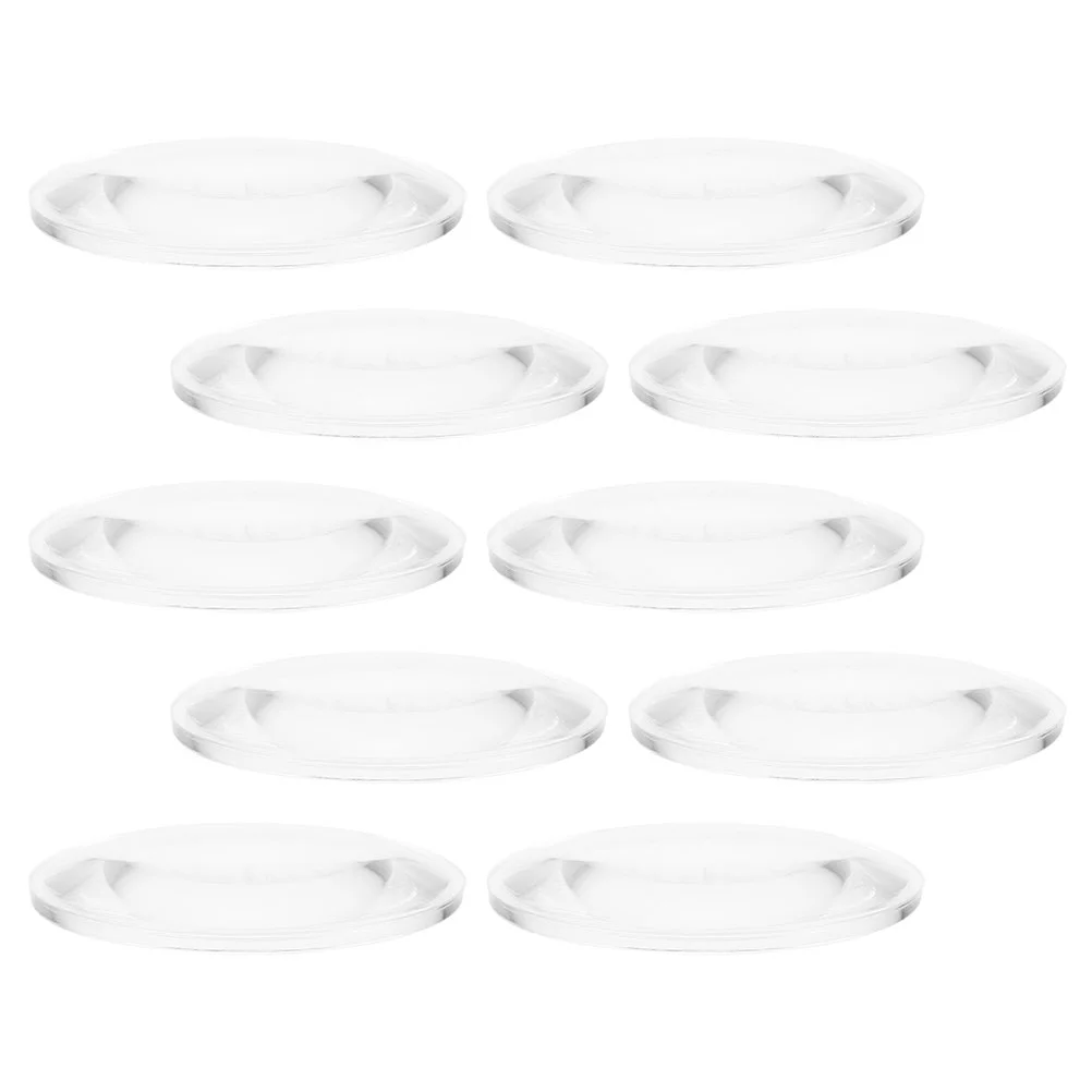 10 Pcs Magnifier Magnifying Lens Telescope Mirror Transparent Convex for Physics Teaching Acrylic Small Science Tools Glasses