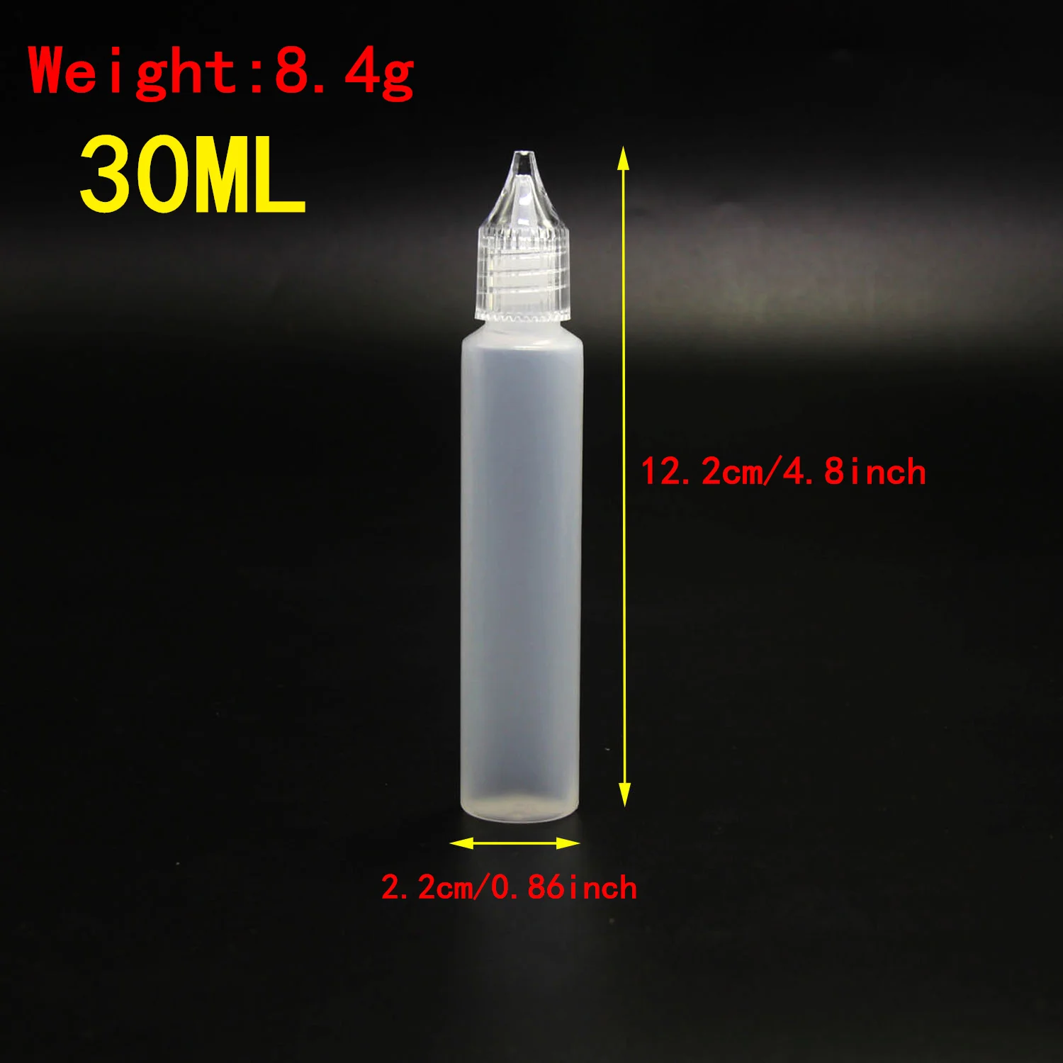 Botella cuentagotas de plástico de 10/15/30/50ml, botella líquida, botella vacía larga y delgada, botella con forma de bolígrafo para contenedor de pigmento de aceite de tinta