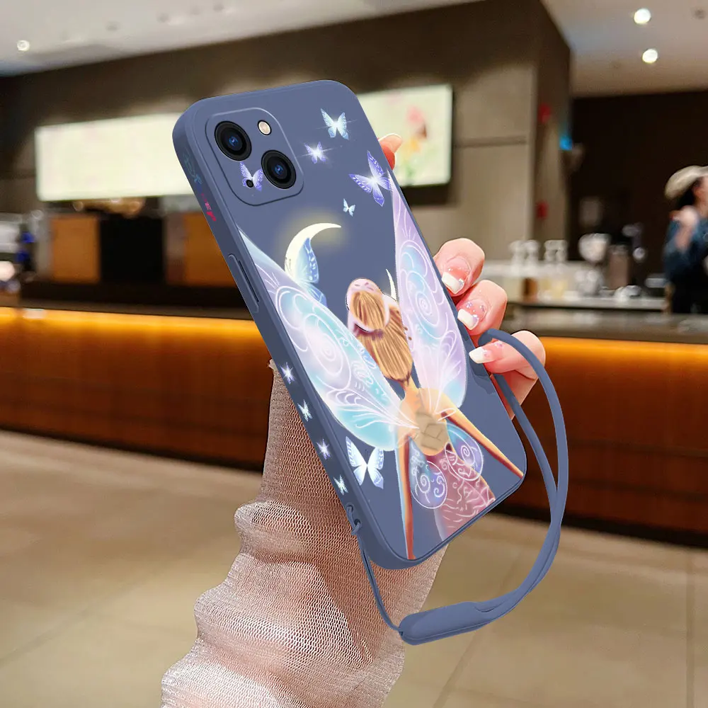 Cute Cartoon Tinkerbell Phone Case For Samsung Galaxy S23 S22 S21 S20 Ultra Plus FE S10 S9 S10E Note 20 ultra 10 9 Plus Cover