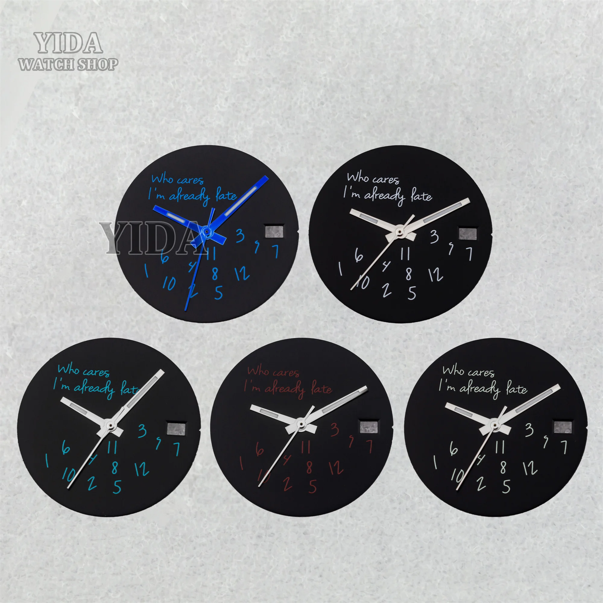 28,5 мм NH35 циферблат часов стерильный циферблат зеленые светящиеся стрелки часов для механизма Datejust NH36 я уже поздно аксессуары для часов