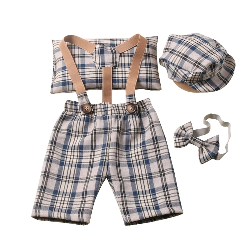 Baby Photo Outfit Newborn Photo Costume Pants Hat Photostudio Posing Clothing