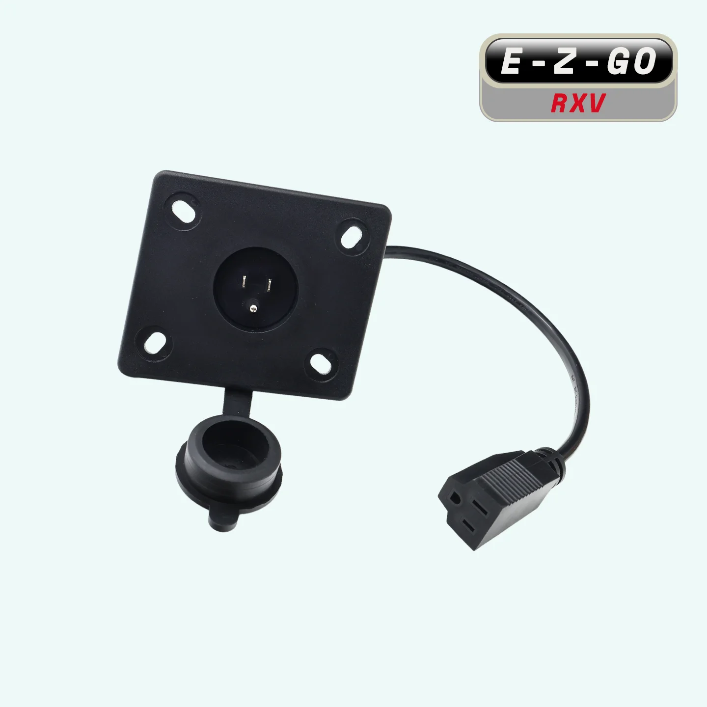 

E-Z-GO RXV Charger Receptacle Adapter Waterproof Cover Golf Cart Parts Buggy Car