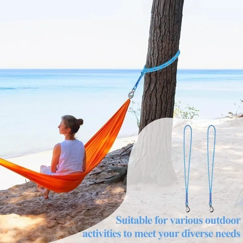 1/2Pcs Wear Resistant Metal Hook Nylon Rope - 59.06in, Wear Resistant Hanging Rope for Amusement Park Swings, Hammocks, Garden Chairs - Outdoor Rope for Gardens, Camping - Can be connected to swings, tree canopies and deck chairs - view 6