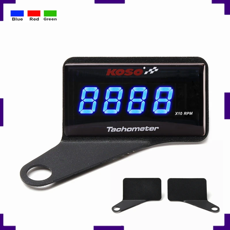 Koso digital speedometer and tachometer for motorcycle 0~2000 rpm Digtal Display With Blue LED