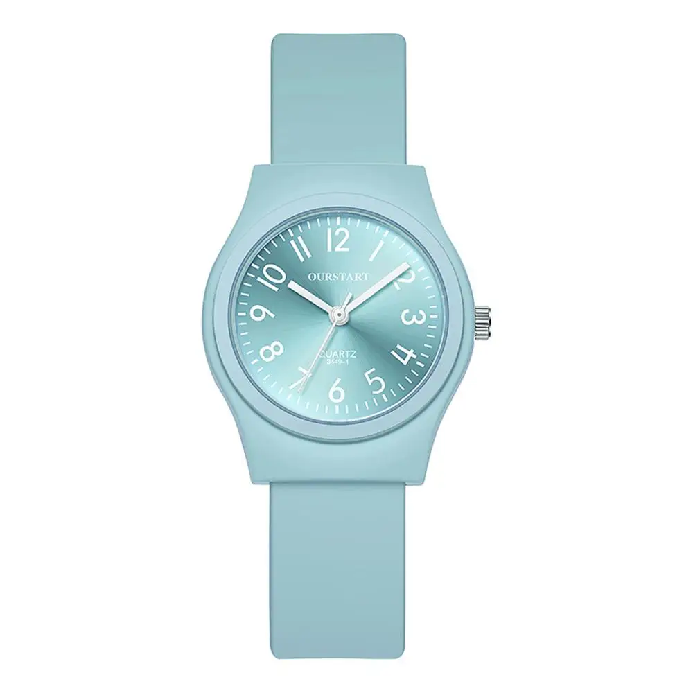 1pc Candy Color Wrist Watches For Women Fashion Quartz Watch Silicone Band Dial Women Wathes Casual Ladies Watch Relogio K2B7