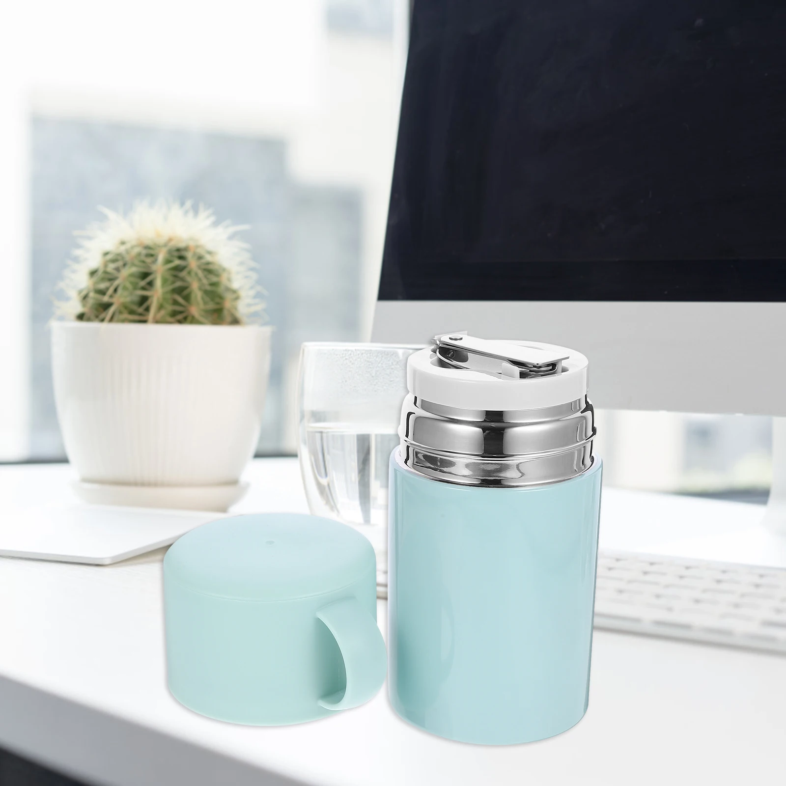 

Stainless Steel Insulated Food Jar Leakproof Portable Soup Cup Thermal Cup With Handle For Hot Food Porridge Breakfast Overnight