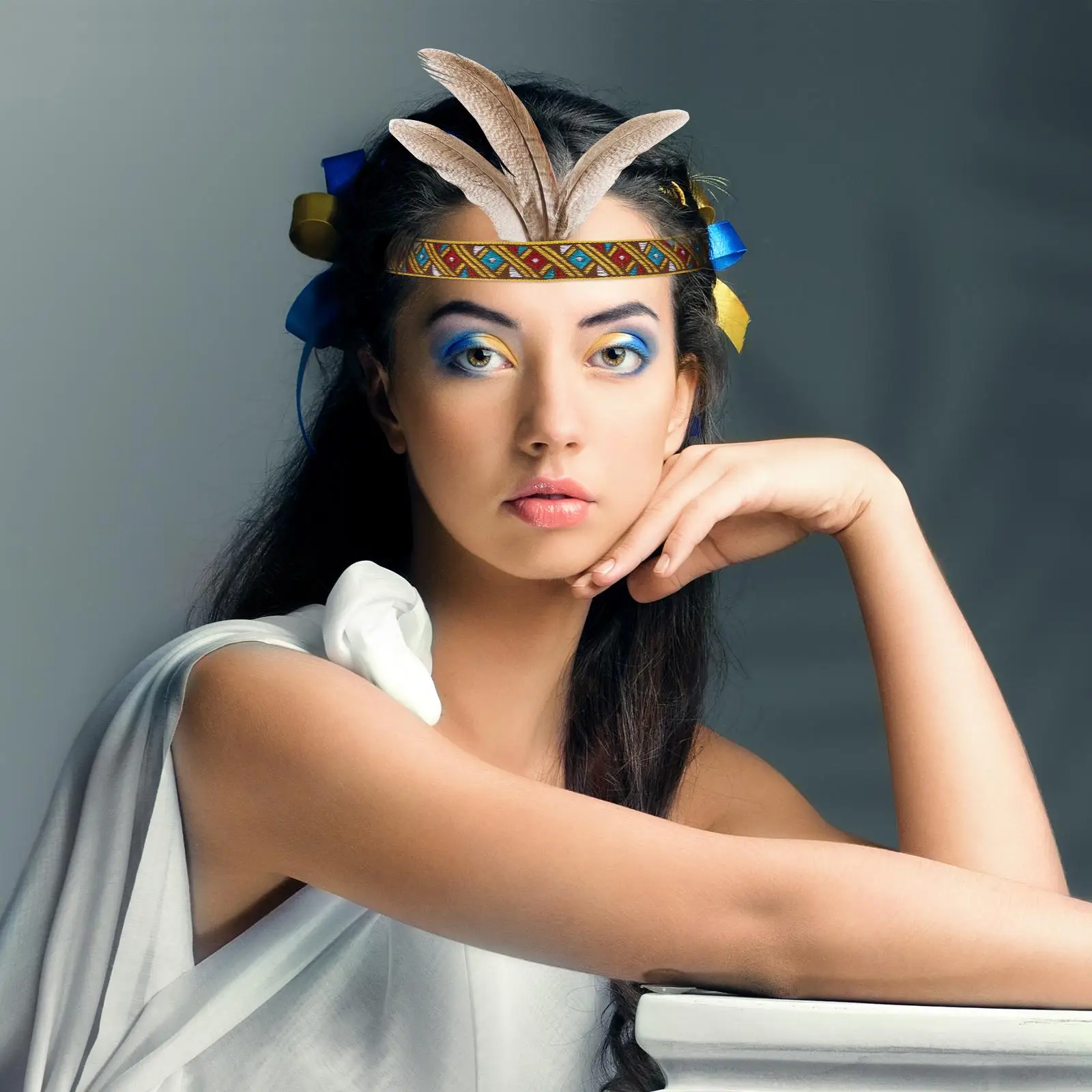 

Feathered Headband Children Headpiece Stage Costume Headwear Festival Feathered Hairdress Hair Accessories for Party Performance