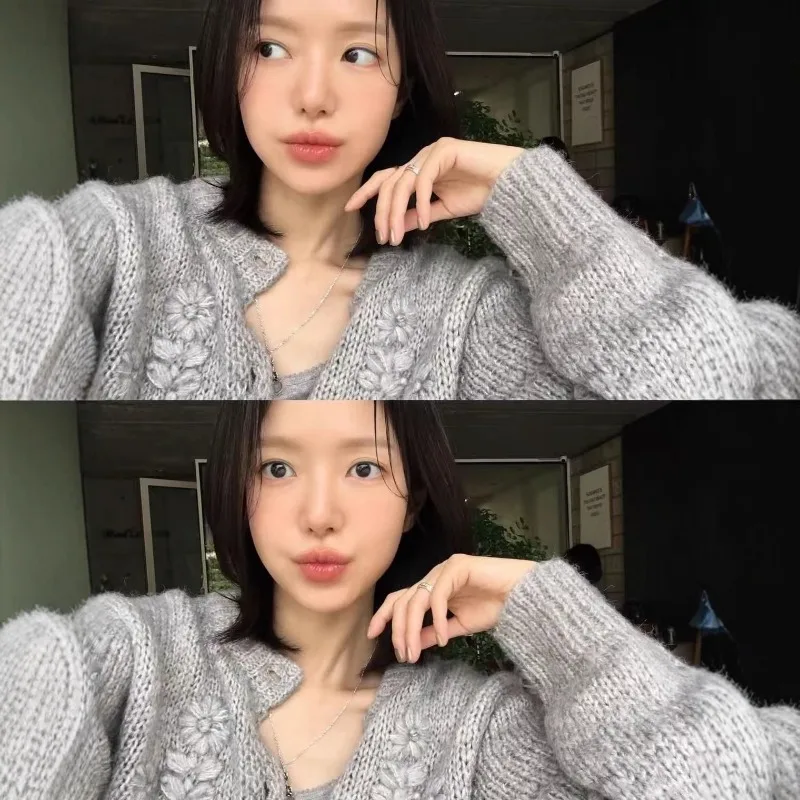 سترة صوفية محبوكة مطرزة يدويًا نقية على شكل نجمة، سترة صوفية صغيرة، ربيع وخريف 2026 #5