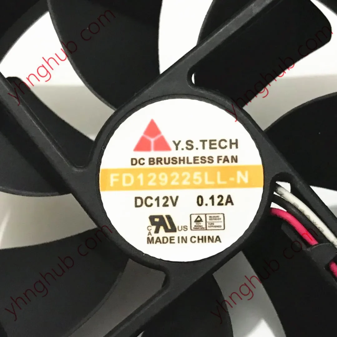 

Y.S TECH FD129225LL-N DC 12V 0.12A 90x90x25mm 3-Wire Server Cooling Fan