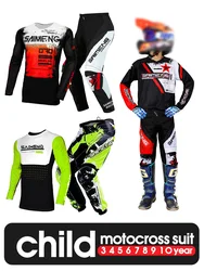 motocross gear set for kids racing suit child cross Jersey and Pant Enduro boy girl MX ATV MTB MOTO 3 4 5 6 7 8 9 10 11 years