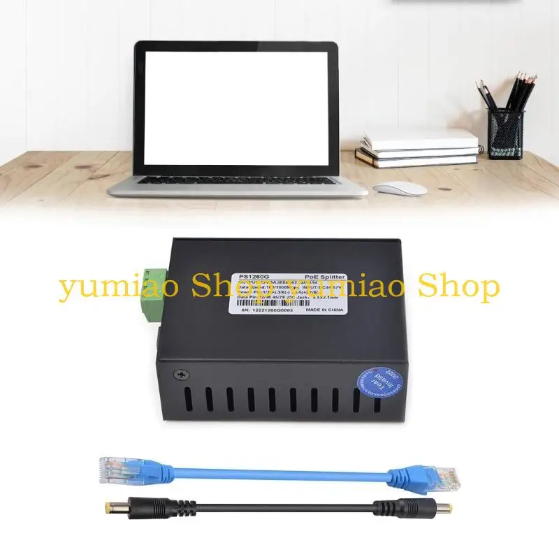 587B 12V 5A POE Splitter POE Cable Power Divider with Metal Enclosure for Efficient
