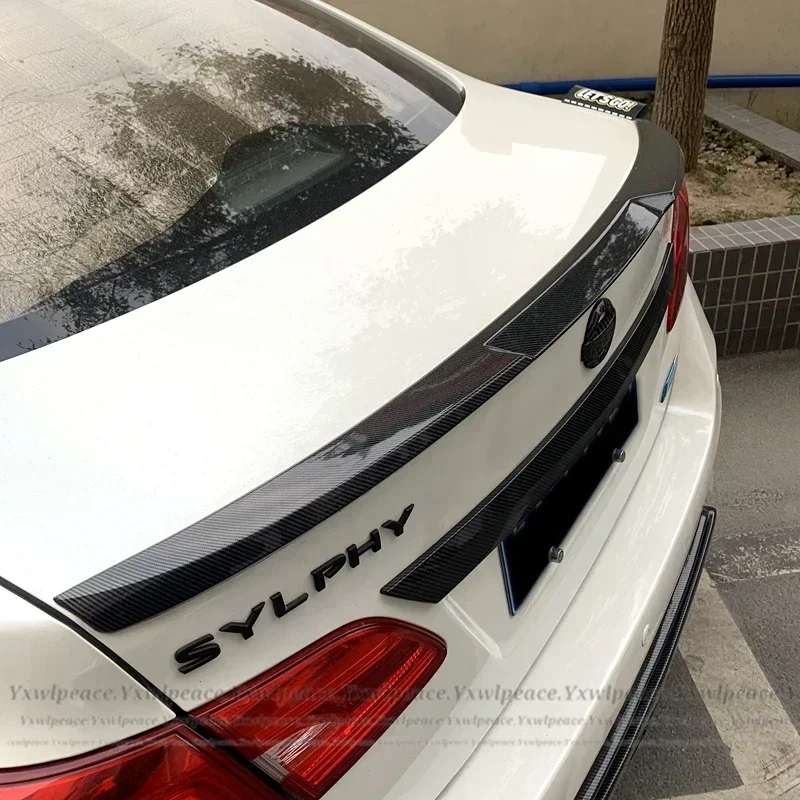 For Nissan Sentra SYLPHY Spoiler 2013-2019 High Quality ABS Plastic Unpainted Color Rear Trunk Lip Spoiler Body Kit Accessories