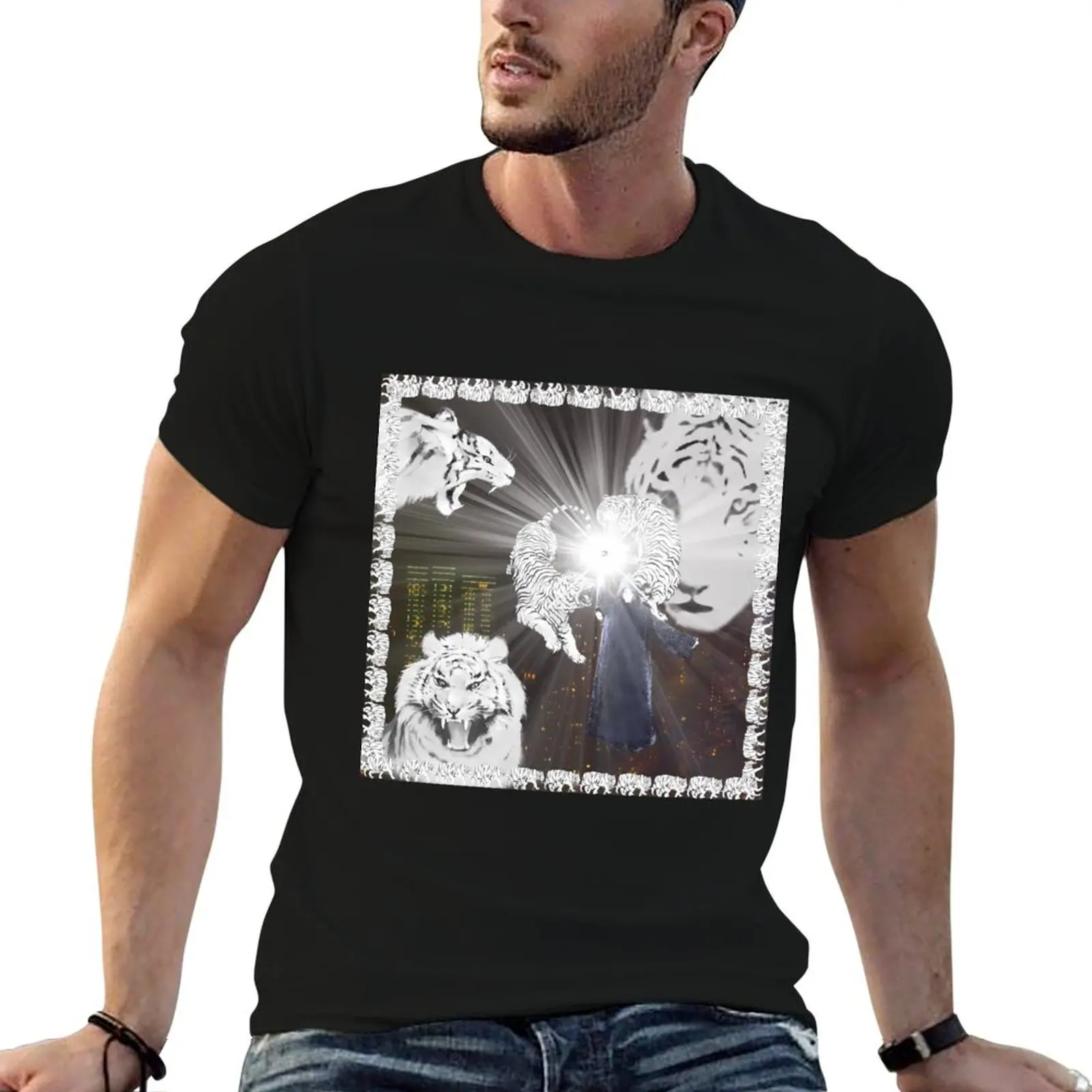 

white tiger - 2hollis T-Shirt sublime customizeds anime tshirt Short sleeve tee men