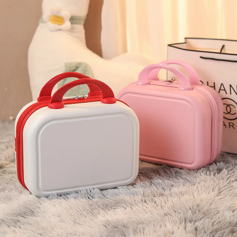 14inch Mini Travel Suitcase Cosmetic Box Hand Luggage Case Small Box Boarding Case Travel Makeup Toiletries Organizer for Women