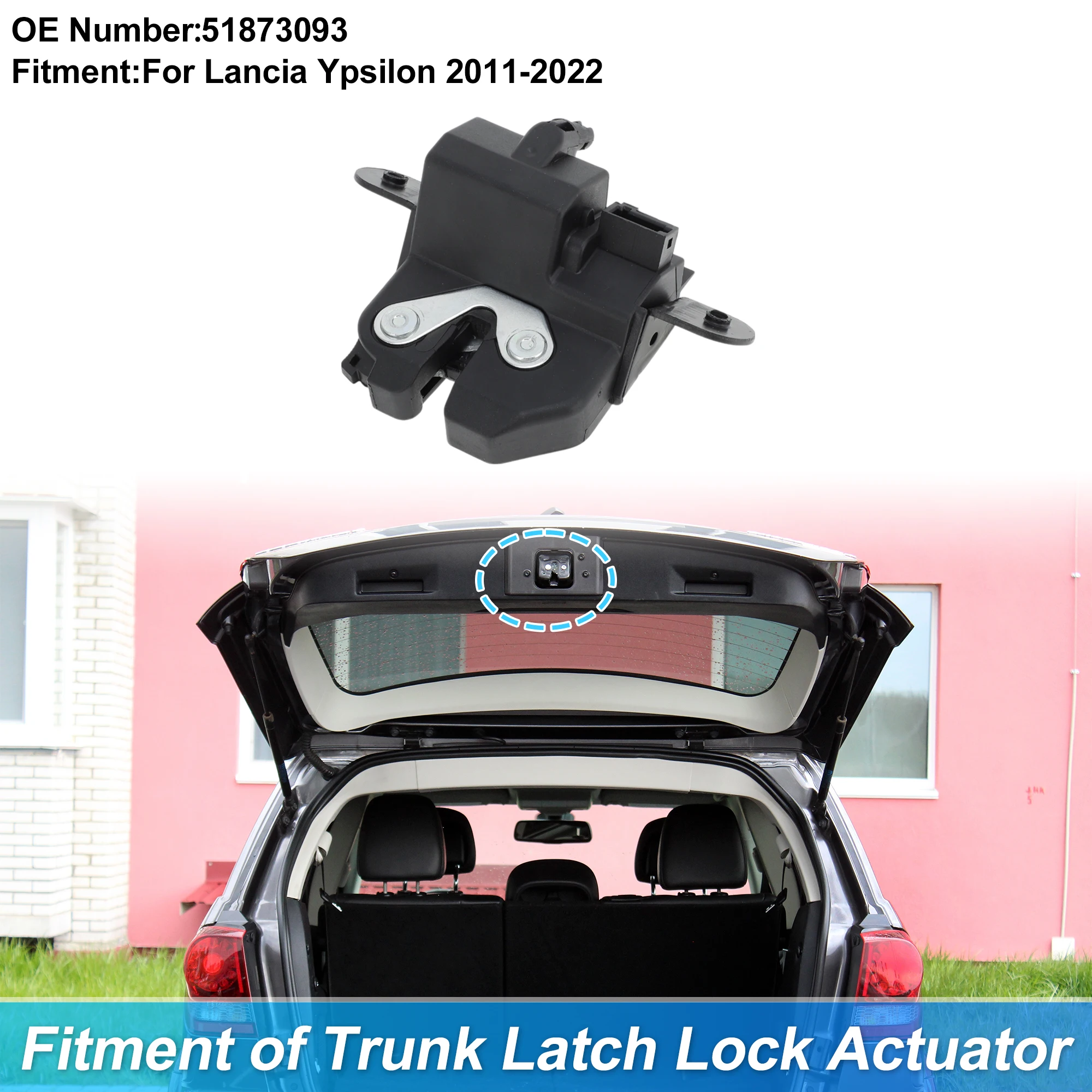 UXCELL actionneur de verrouillage de coffre arrière pour Lancia Ypsilon 312 846 2011-2022 No.51873093