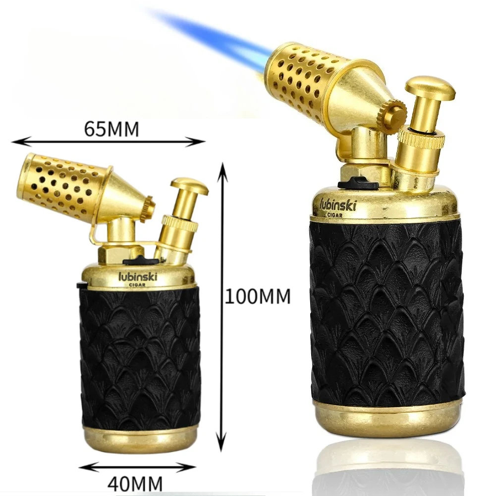 Jobon Powerful Gun Windproof Lighters Blue Flame Retro Design, Multi-Functional Spray Gun Lighter forMen , Smoking Accessories