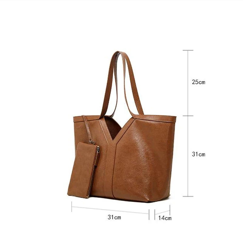 Soft Genuine Leather Shoulder Bag Women Totes All-match Commuter Underarm Bag Bolso Mujer Fashion Large Capacity Handbag Winter
