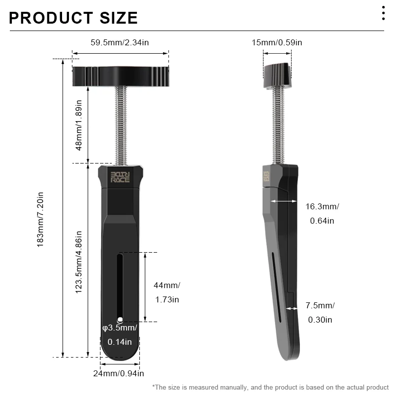 RIDERACE Bike Caliper Piston Resetting Tool Bicycle Hydraulic Brake Press Tool for SHIMANO/SRAM 2-Piston 4-Piston Brake Reset - view 6