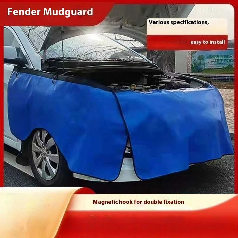 

3 шт., набор магнитных чехлов на крыло автомобиля, мытая кожа, авторемонтная накладка, маслостойкий универсальный защитный коврик для крыльев автомобиля