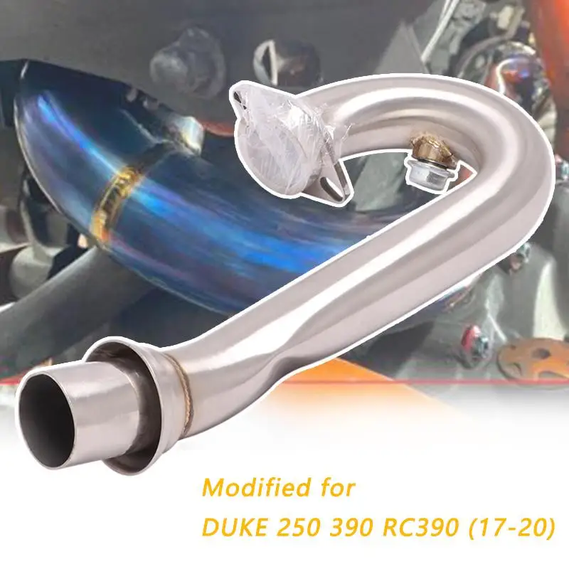 51mm Motorcycle Exhaust Pipe Front Link Pipe Header Muffler Slip On Stainles Modified for Duke 250 390 RC390 2017-2020