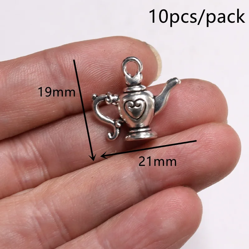 1Pack Gemengde Verzilverd Wijn Fles Koffiekopje Theepot Flesopener Heilige Graal Hanger Diy Charme Hip Hop Sieraden ambachten Maken