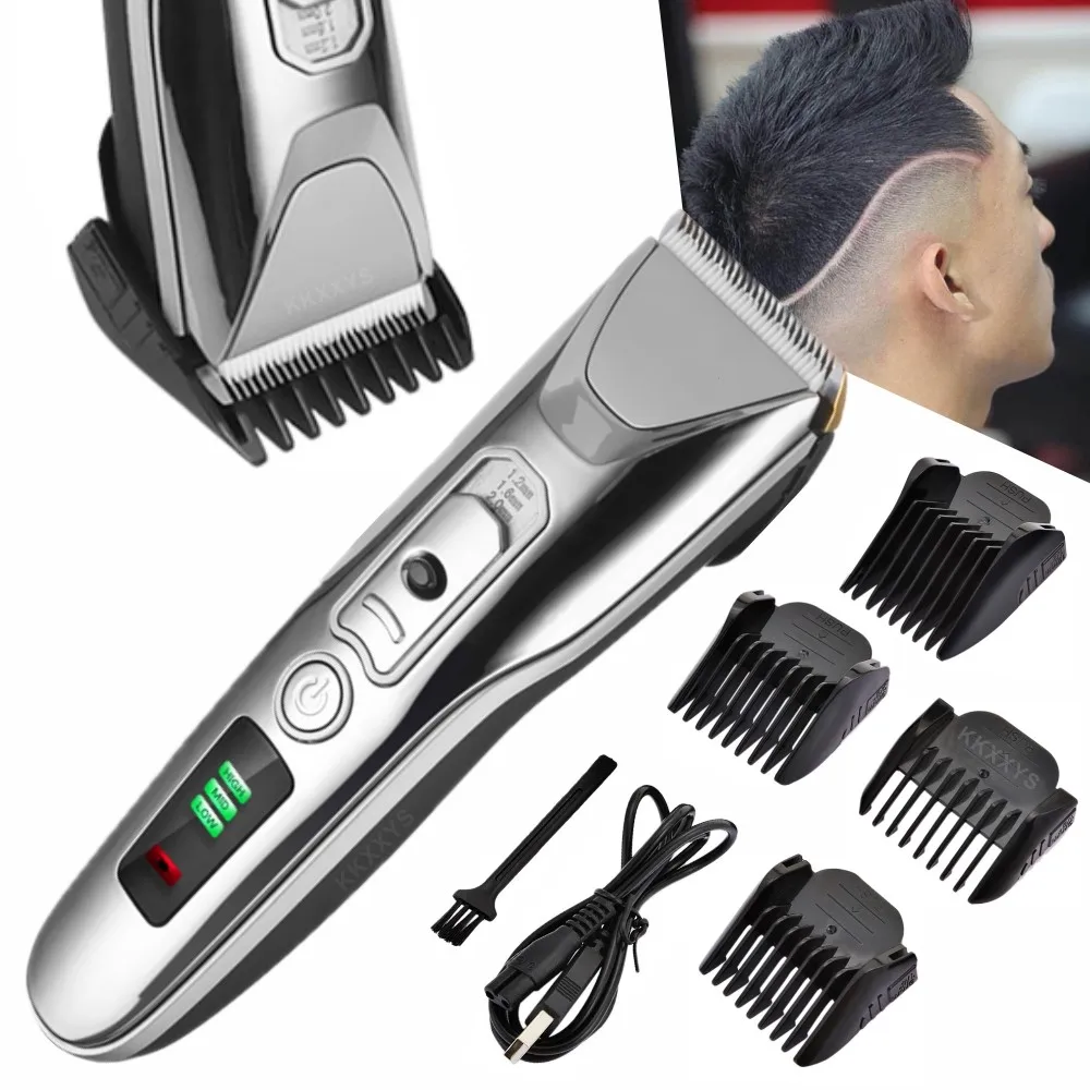 

LED Display Hair Clipper Cordless Trimmer Intelligent Fine-Tuning Electric Shaver Cutting Machine Barber Shaving Home Appliance