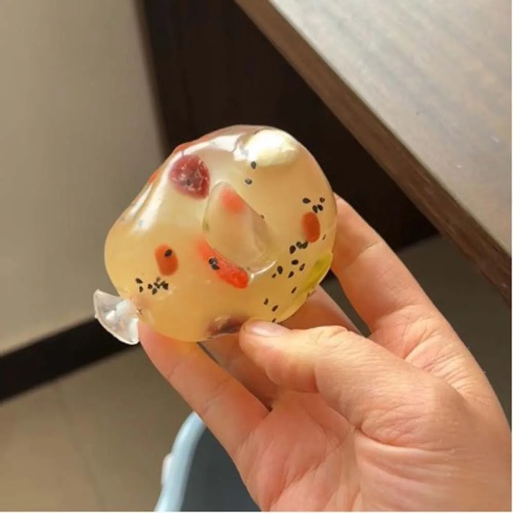 Shapable Slushie Fruit Squishy Non-bounce Handmade Crunchy Squishy Pinch Crackling Sound Sensory Fidget Ball Children Gifts