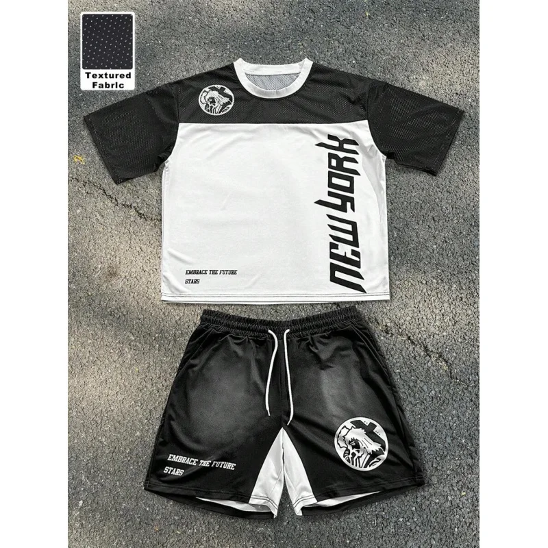 Tracksuits Man 2 Piece Outfit Set Men's Tracksuit Sports Suits Setup Men's Summer Suit Y2k Clothes Man Clothing Mens Shorts Sets